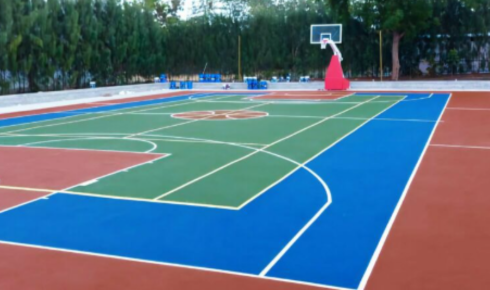 outdoor basketball court flooring